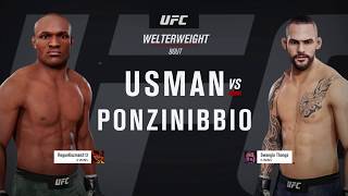 EA UFC 3: Ranked Online: Kamaru Usman vs Santiago "Gente Boa" Ponzinibbio (me)