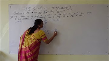 CBSE Class 12 Mathematics Application of Derivatives - Exercise 6.1 (Part 2)