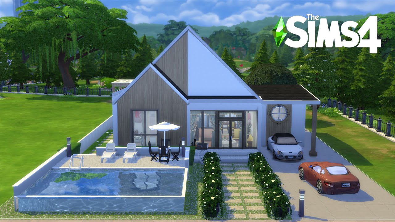 BASE GAME Nordic Family House | Stop Motion Build | The Sims 4 | No CC ...
