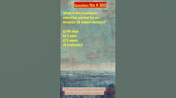 Question No. 305 | AWS Solutions Architect Associate Certification Practice Questions | #aws #shorts