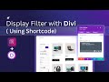 Display Dynamic Ajax Product Filter with Divi (using shortcode method)