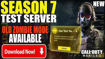 Cod Mobile Season 7 Leaks 2022 | Season 7 Test Server Global Version | Old Classic Zombie Mode codm