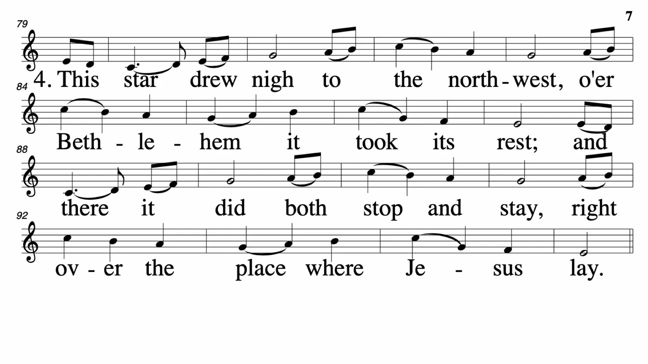 The First Noel, notated music
