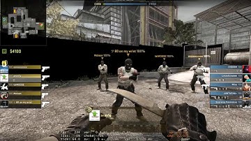 *ACE* 1v5 Ace clutch CS:GO Glock no armor
