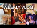 Weekend in my life vlog cleaning out my closet blowout hair routine and karoke night