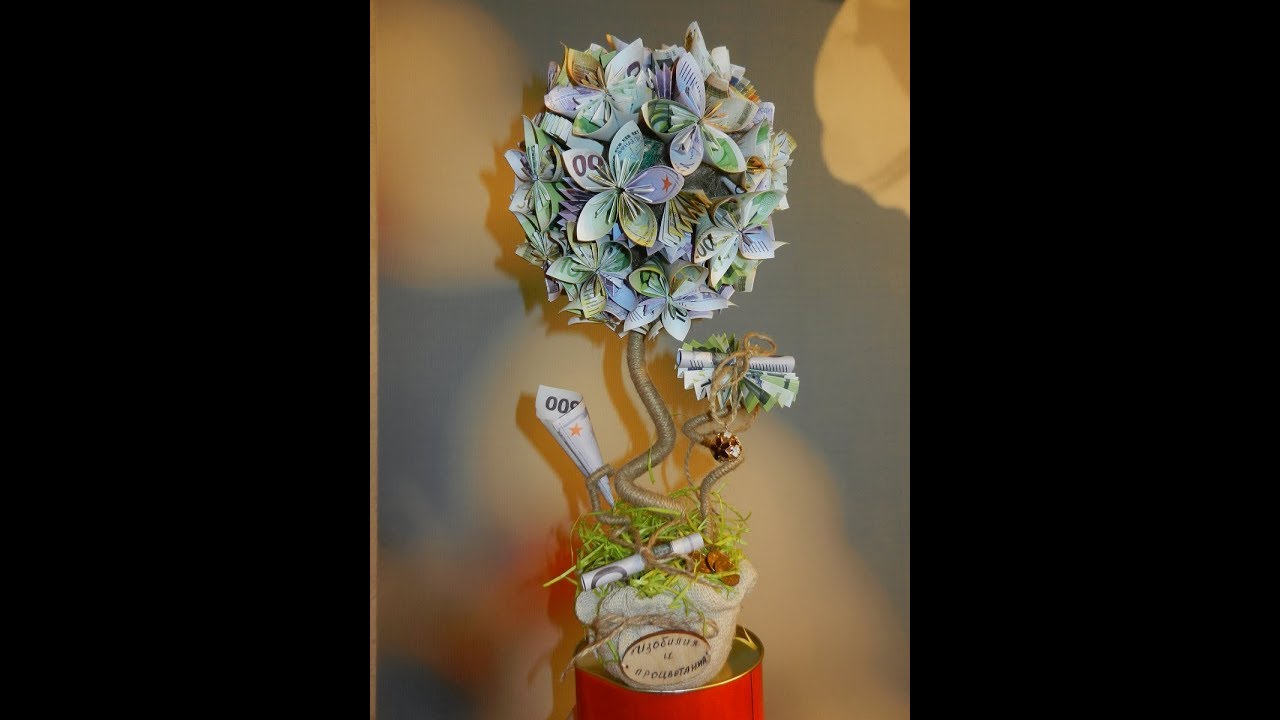 Денежное дерево своими руками. Топиарий мастер класс