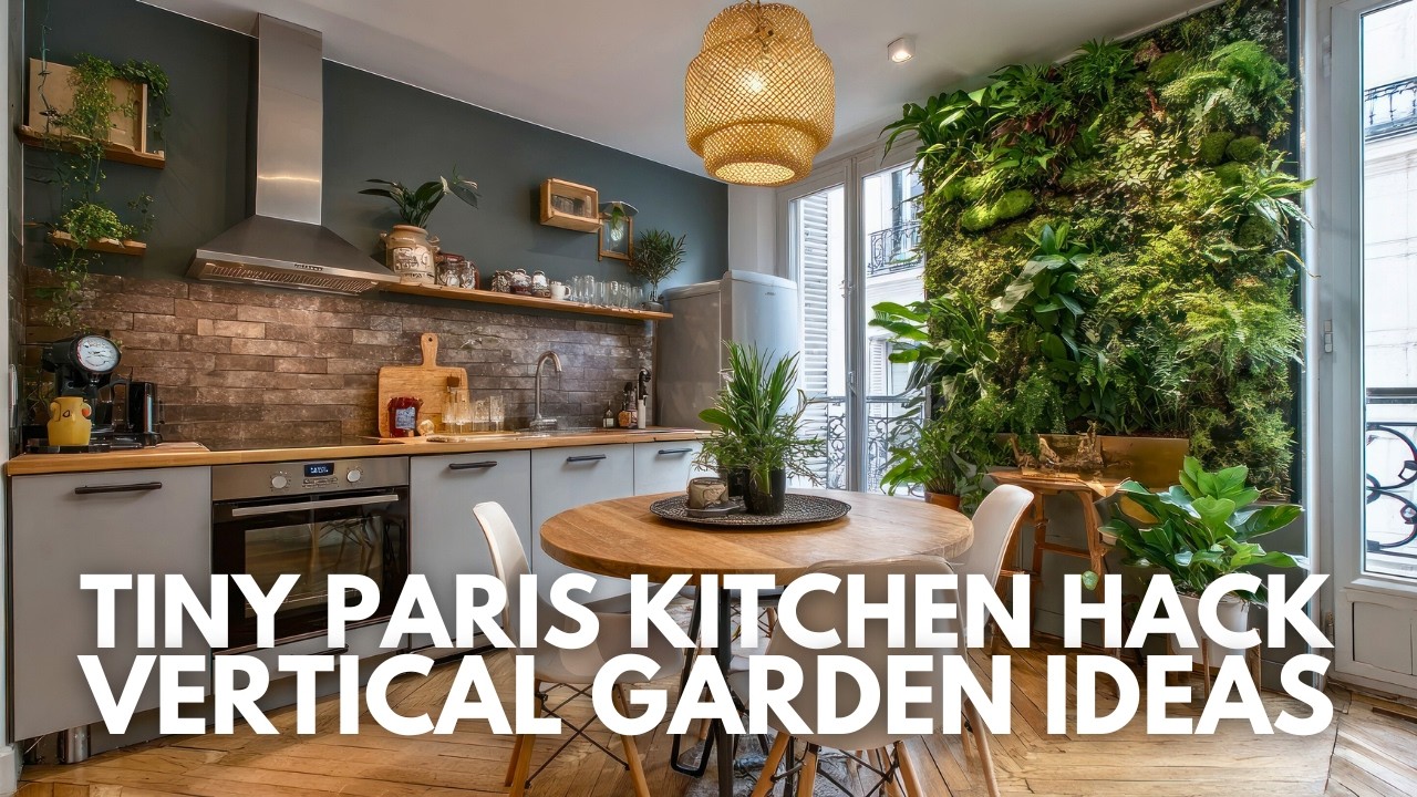 Maximizing Small Parisian Kitchens: Vertical Gardens & Smart Wall Storage
