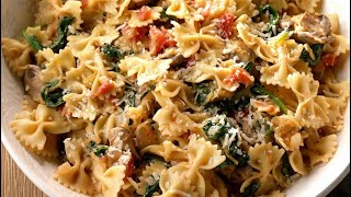 Italian Pasta Farfalle -Bow Ties pasta with bechamelمعكرونه ربطة العنق الايطاليه فارفالي بالبشاميل