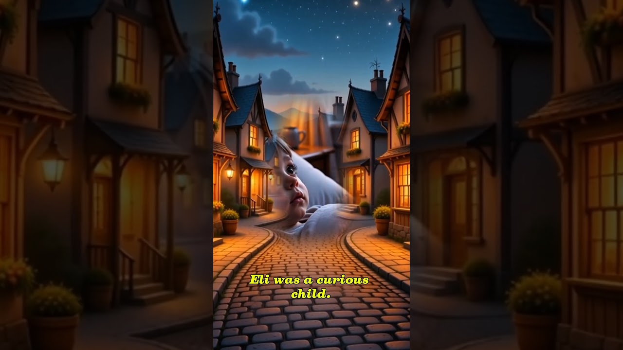 Elli and the magical mansion that glows at night.