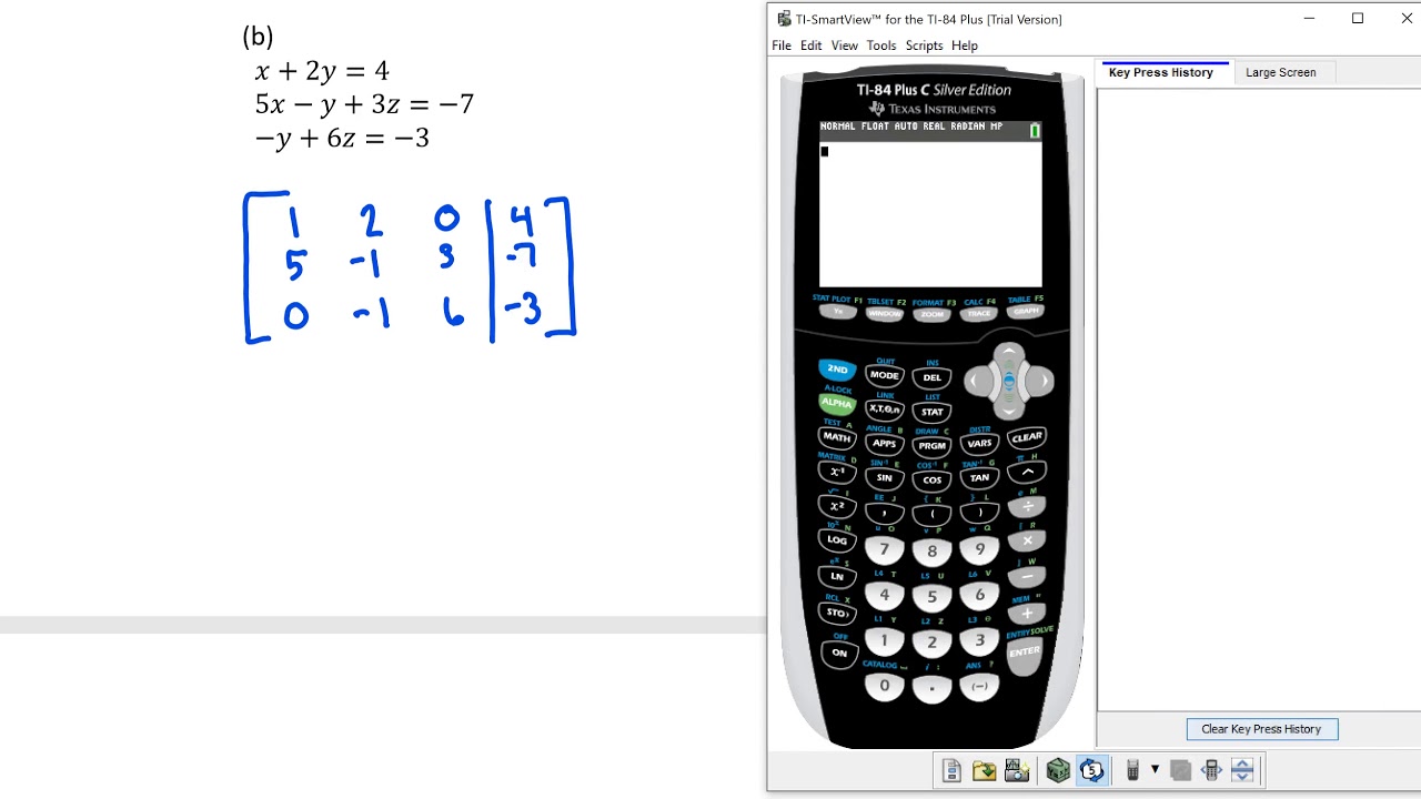 1.4.3 Three Equations in Three Variables Matrices - YouTube