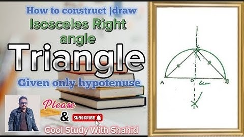 How to construct Isosceles right angle triangle  when hypotenuse is given only