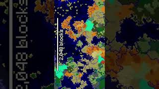 Minecraft Largest Zoom Ever: 2M blocks 🗺️ #Shorts