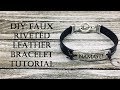 Namaste Home and Make Some More Leather Bracelets!  How to make a faux riveted bracelet