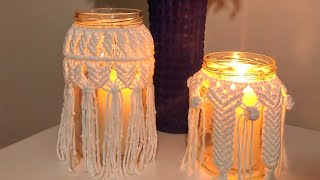 #makromemumluknasılyapılır#macramecandle holder#diy MAKROME MUMLUK YAPIMI/MACRAME CANDLE HOLDER