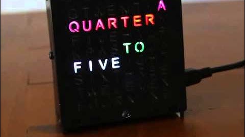 Mini WordClock Neopixel matrix