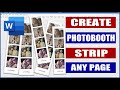 Create a Photobooth Strip in Word | Microsoft Word Tutorials