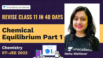 Chemical Equilibrium part 1 | Revise class 11th in 40 days | Neha Mehlwar | Accelerate