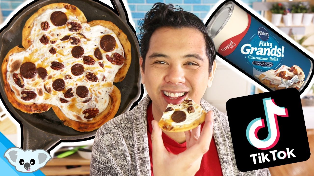 CINNAMON ROLL PIZZA! | Tik Tok Food Hack | Quarantine ...
