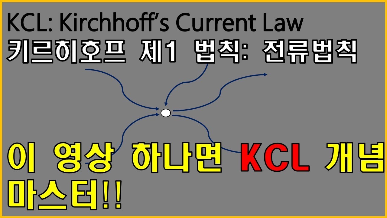 [KCL개념] 키르히호프 제1 법칙! 전류법칙! 쉽게 알려드려요!!