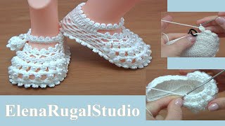 Crochet Baby Shoes with Beads