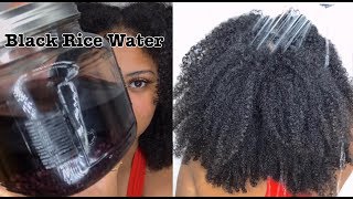 WASH DAY USING BLACK RICE WATER FOR FAST HAIR GROWTH