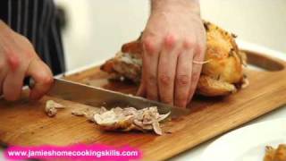 How to carve a chicken  Jamie Oliver's Home Cooking Skills