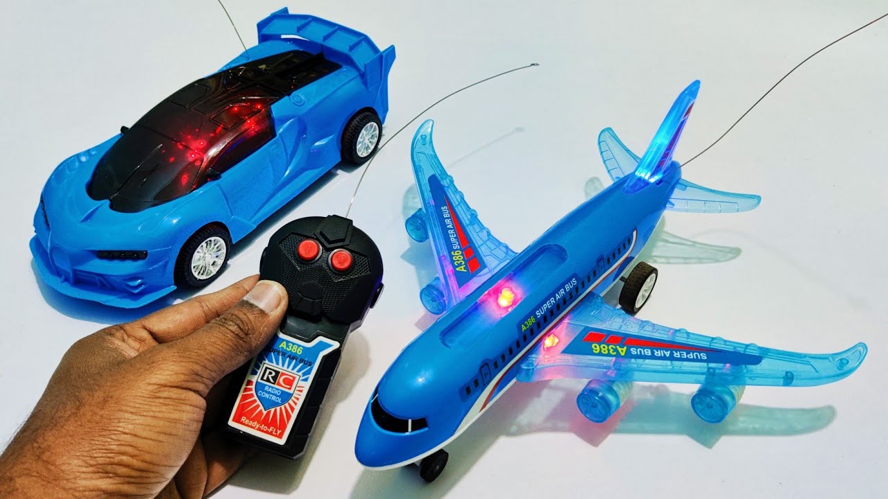 radiocontrolled plan & remote control car unboxing video aeroplane
