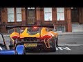 McLaren P1 LM Start up, combos and chase in London!