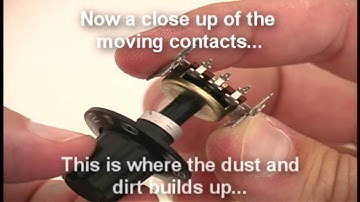 Cleaning scratchy pots (volume knobs) on music equipment, guitar amplifiers