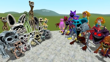 ALL SMILING CRITTERS GIANT FORMS VS ALL ZOONOMALY MONSTERS In Garry