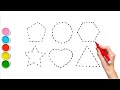 Shapes drawing for kids, Learn 2d shapes, colors for toddlers  Preschool Learning part    #toddlers
