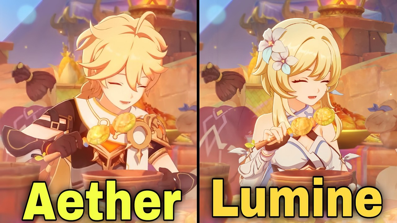 Aether & Lumine Differences Never Noticed Before !