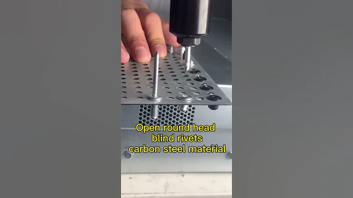 Open round head blind rivets-carbon steel material #rivet #hardwaretools #pneumatic