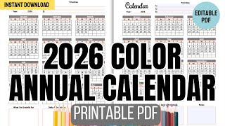 Details 2026 Calendar Color Printable PDF Update