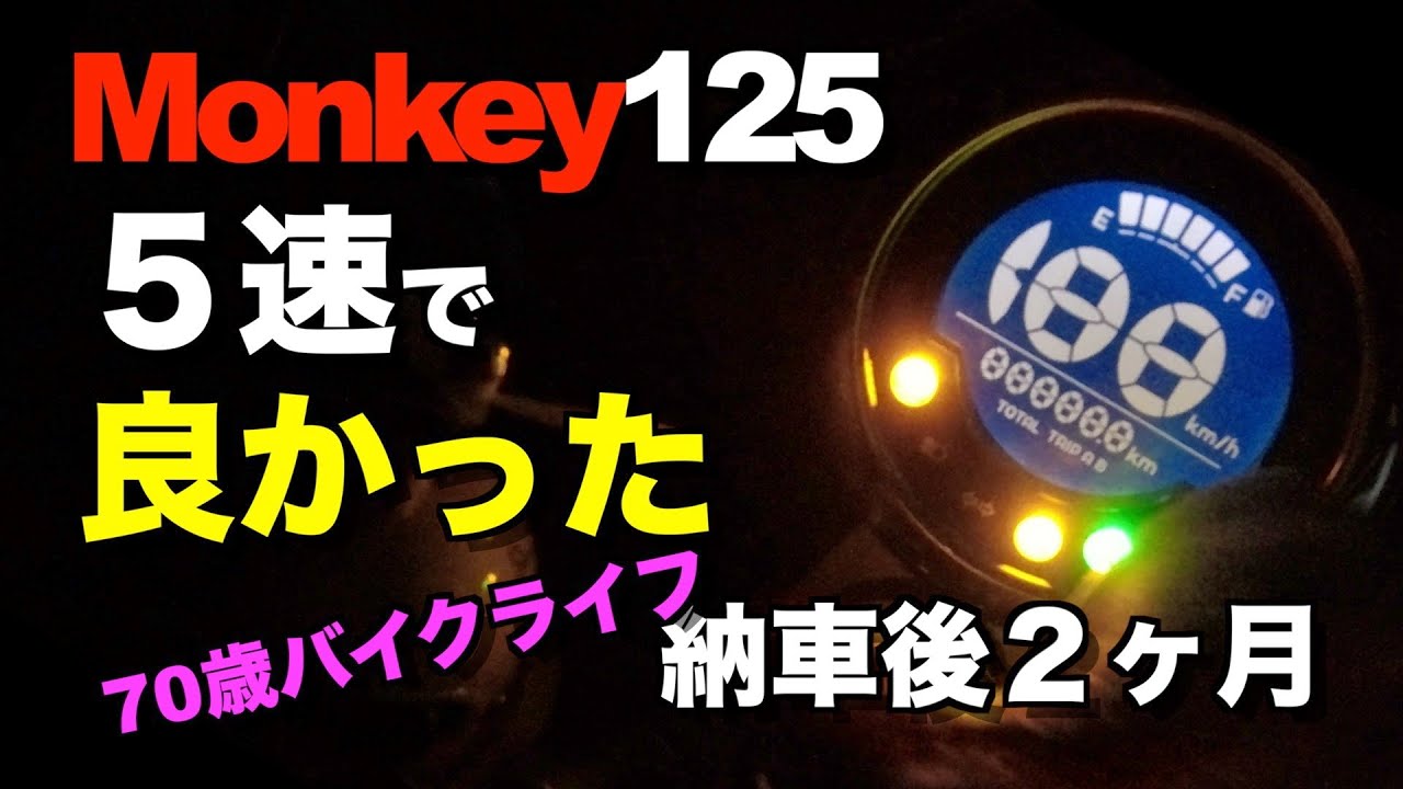 142 モンキー125 5速で良かった。納車後2ヶ月インプレ。 - YouTube