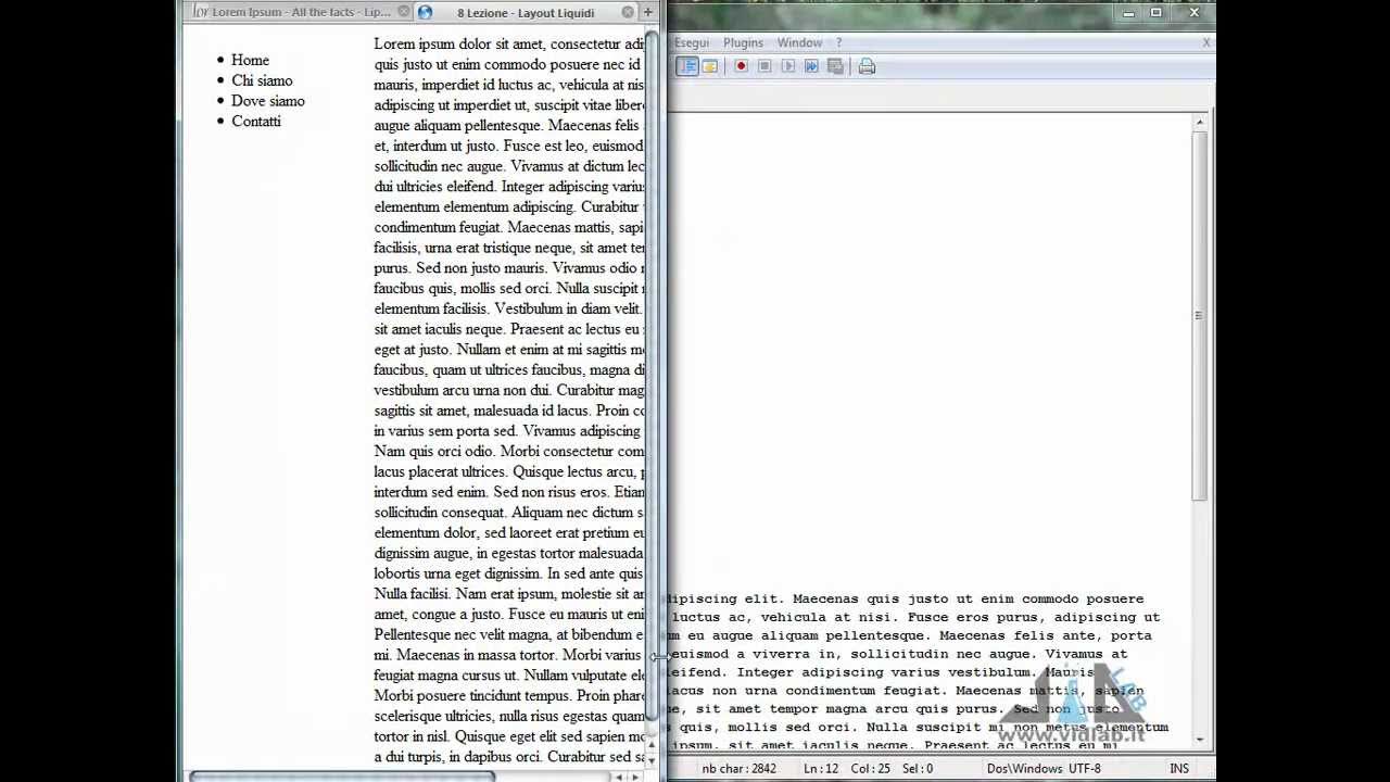 Videocorso HTML - Lezione 8 - Layout liquidi - Notepad++ - YouTube