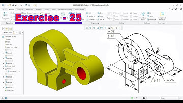 Creo Parametric Exercise - 25 | Creo Exercise Tutorial for Beginner | Creo Parametric Tutorial
