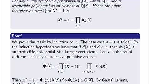 Cyclotomic Polynomials