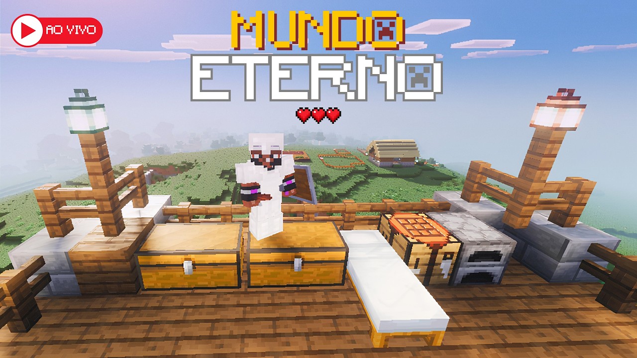 🔴 AO VIVO! MAIS UMA CONSTRUÇÃO PARA O MUNDO ETERNO! 🌎🏠⛏️ | MINECRAFT BEDROCK | XPHELIP GAMEPLAY