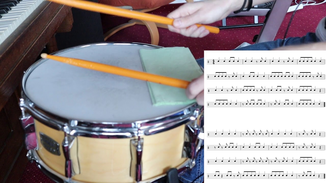 Snare Drum Exercise 3 Beginners Studiul Nr.3 Incepatori Kevin Tuck