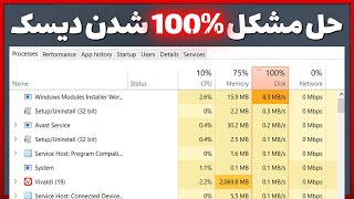 حل مشکل 100 درصد شدن دیسک ویندوز