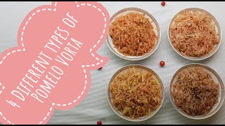 4 Different types of Pomelo Vorta ll চারটি ভিন্ন স্বাদের জাম্বুরা ভর্তা ll Vorta Recipe BANGLA ll