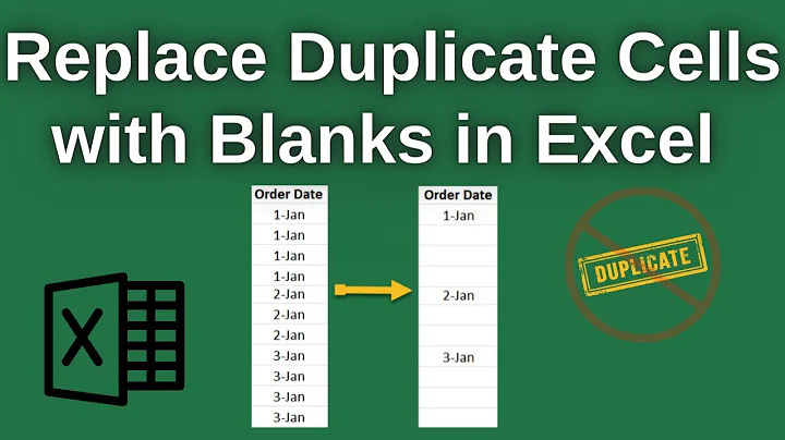 How to Replace Duplicate Values with Blanks in MS Excel