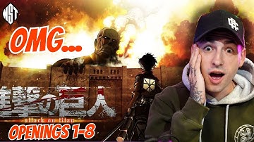 RAPPER REACTS TO - ATTACK ON TITAN Openings (1-9) FOR THE FIRST TIME!!