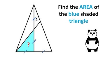 Find the Area of the Blue Shaded Triangle. Fast & Easy geometry video.