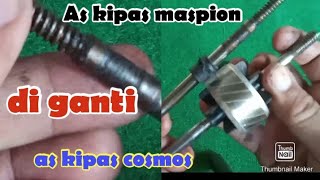 How to replace the dynamo shaft of a Maspion fan with a Cosmos fan shaft