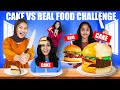 Cake vs real food challenge  part 2  real  cakes eating challenge  pullothi