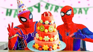 TEAM SPIDER-MAN vs SQUID GAME IRL || BIRTHDAY One Day At New House ( Live Action )