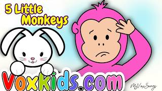 🐵 Five Little Monkeys Jumping Around Nursery Rhyme for Kids🐰 |  🌈  MyVoxSongs