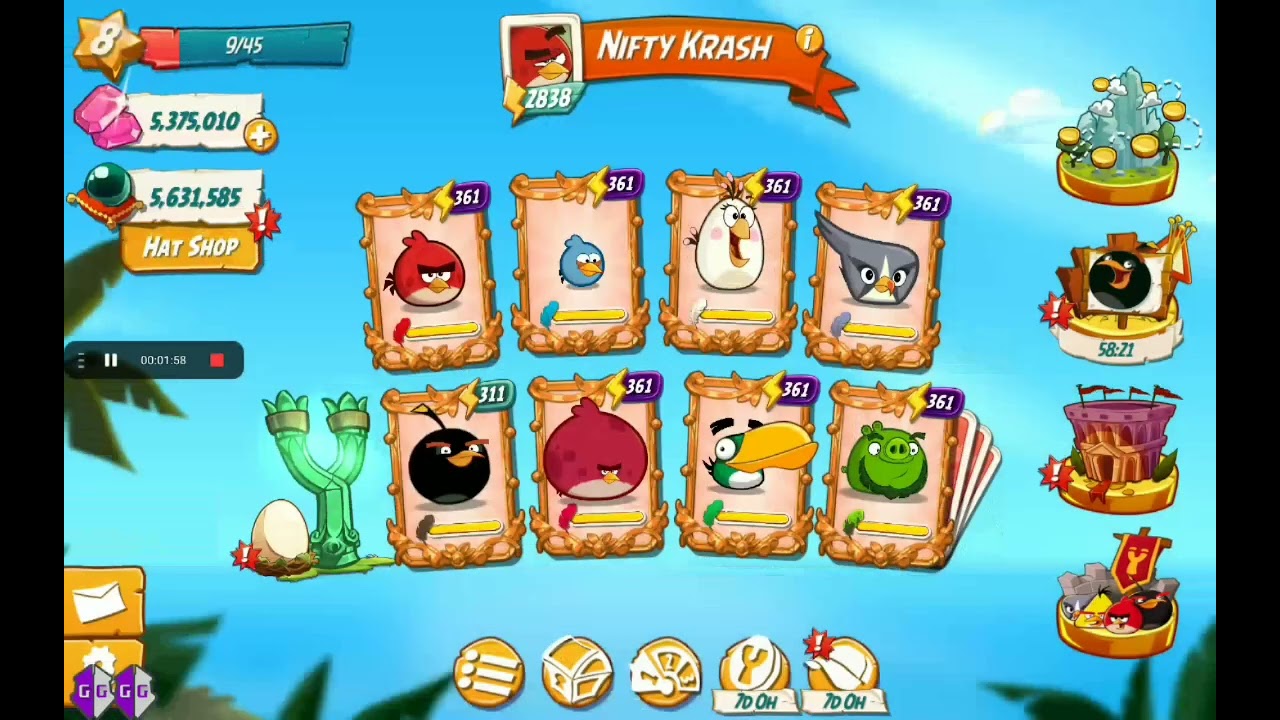 Angry Birds 2 Tower Of Fortune Floor Hack + Upgrading Slingshot 🤩🤩🤩.